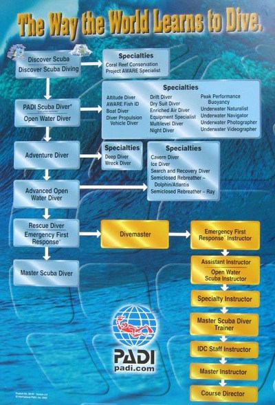 dive chart Dykkerkurs i Thailand